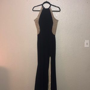 dark blue gown/prom dress